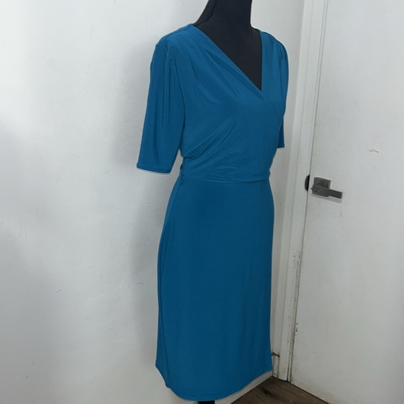 White House Black Market Teal Midi Dress - Picture 3 of 10